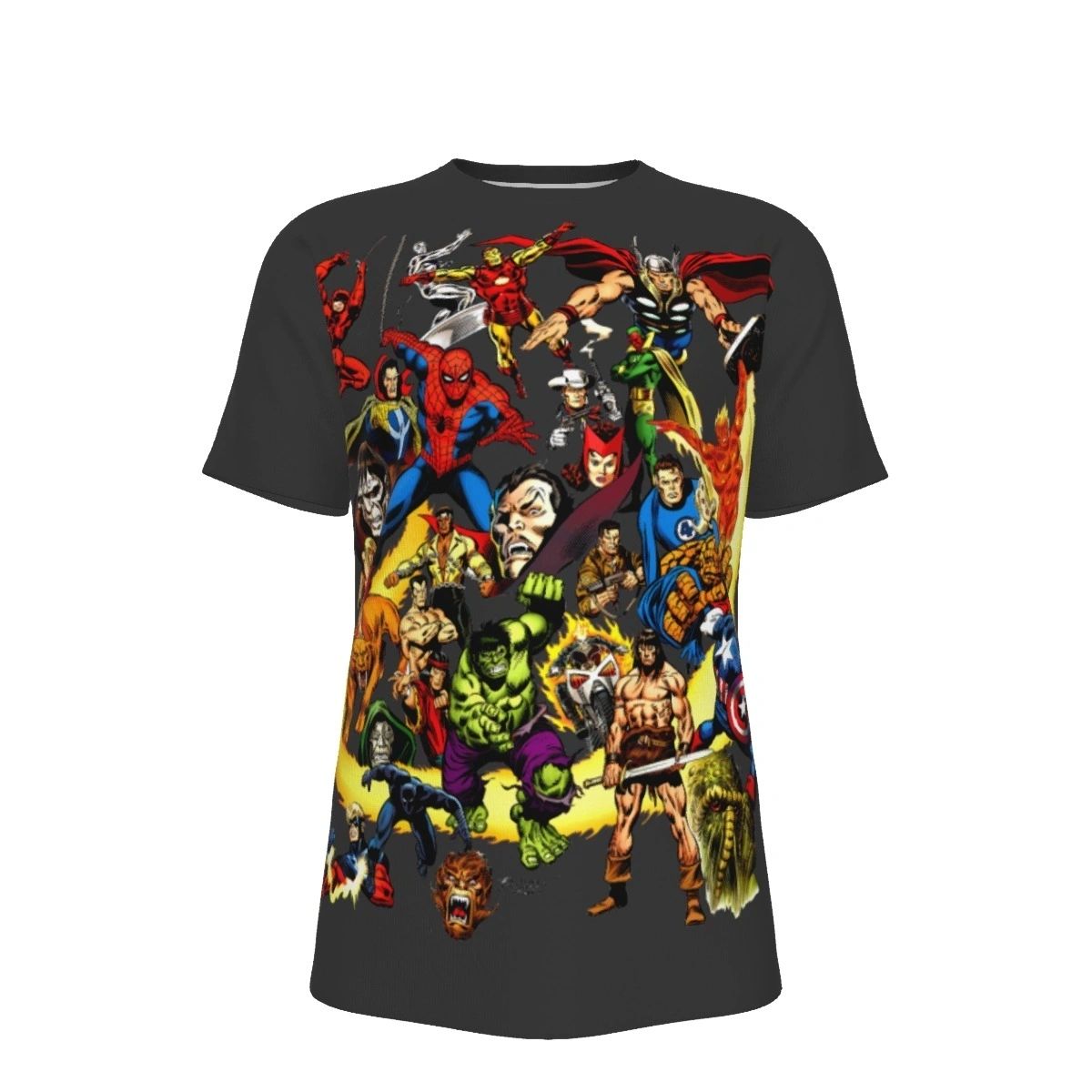 HISTORY OF THE MARVEL UNIVERSE 1 VAR ALL OVER PRINT SHIRTS