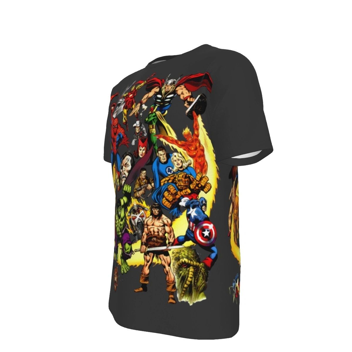 HISTORY OF THE MARVEL UNIVERSE 1 VAR ALL OVER PRINT SHIRTS