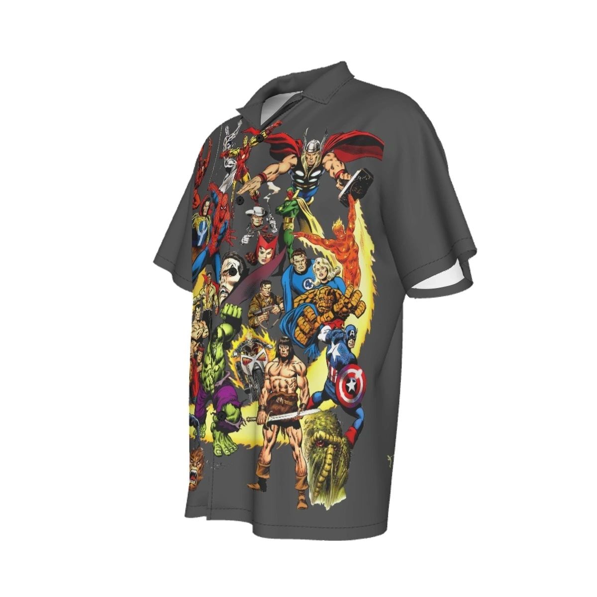 HISTORY OF THE MARVEL UNIVERSE 1 VAR ALL OVER PRINT SHIRTS