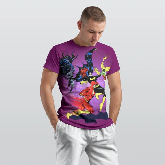 ICONIC BATGIRL COVER WITH FLASH ALL OVER PRINT SHIRTS