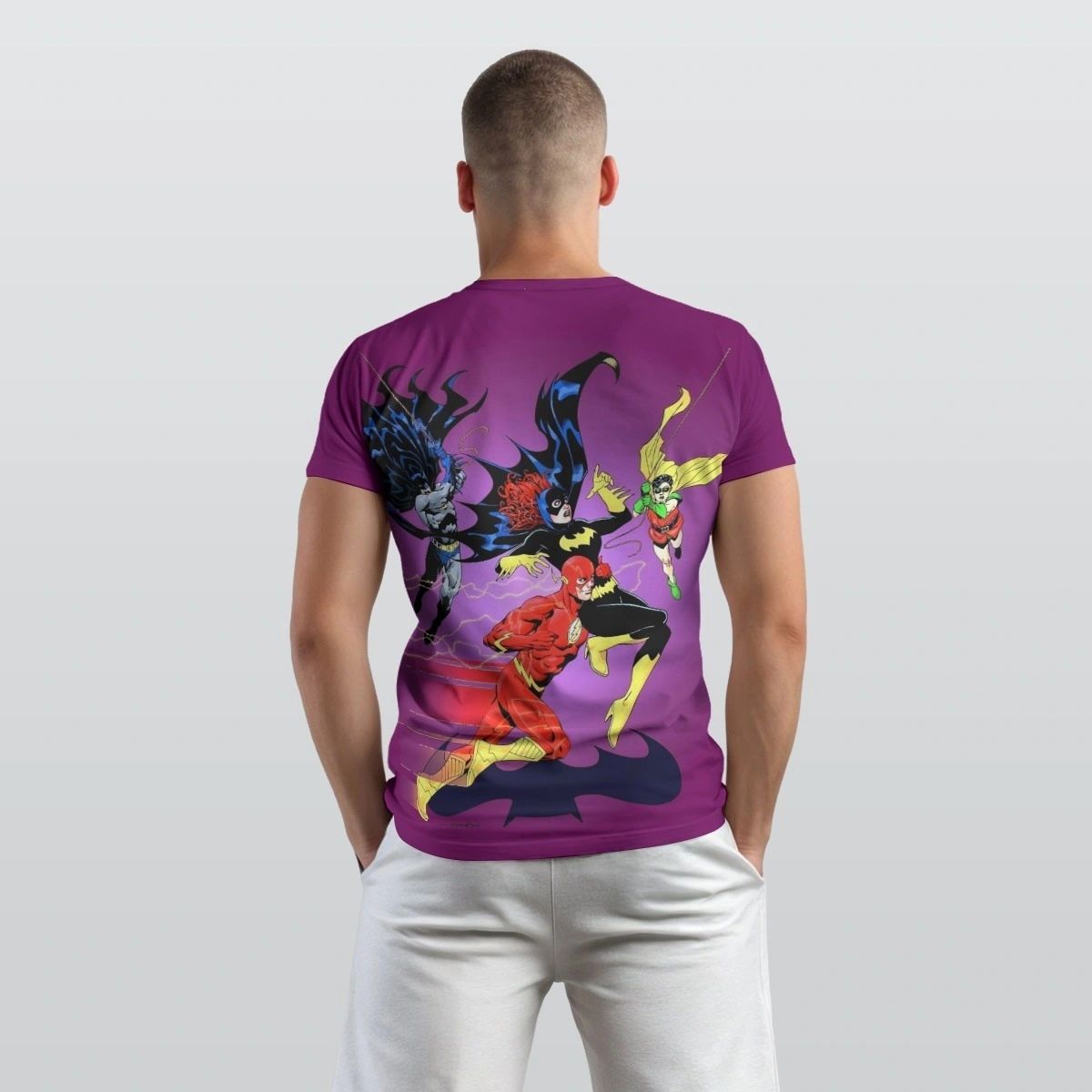 ICONIC BATGIRL COVER WITH FLASH ALL OVER PRINT SHIRTS