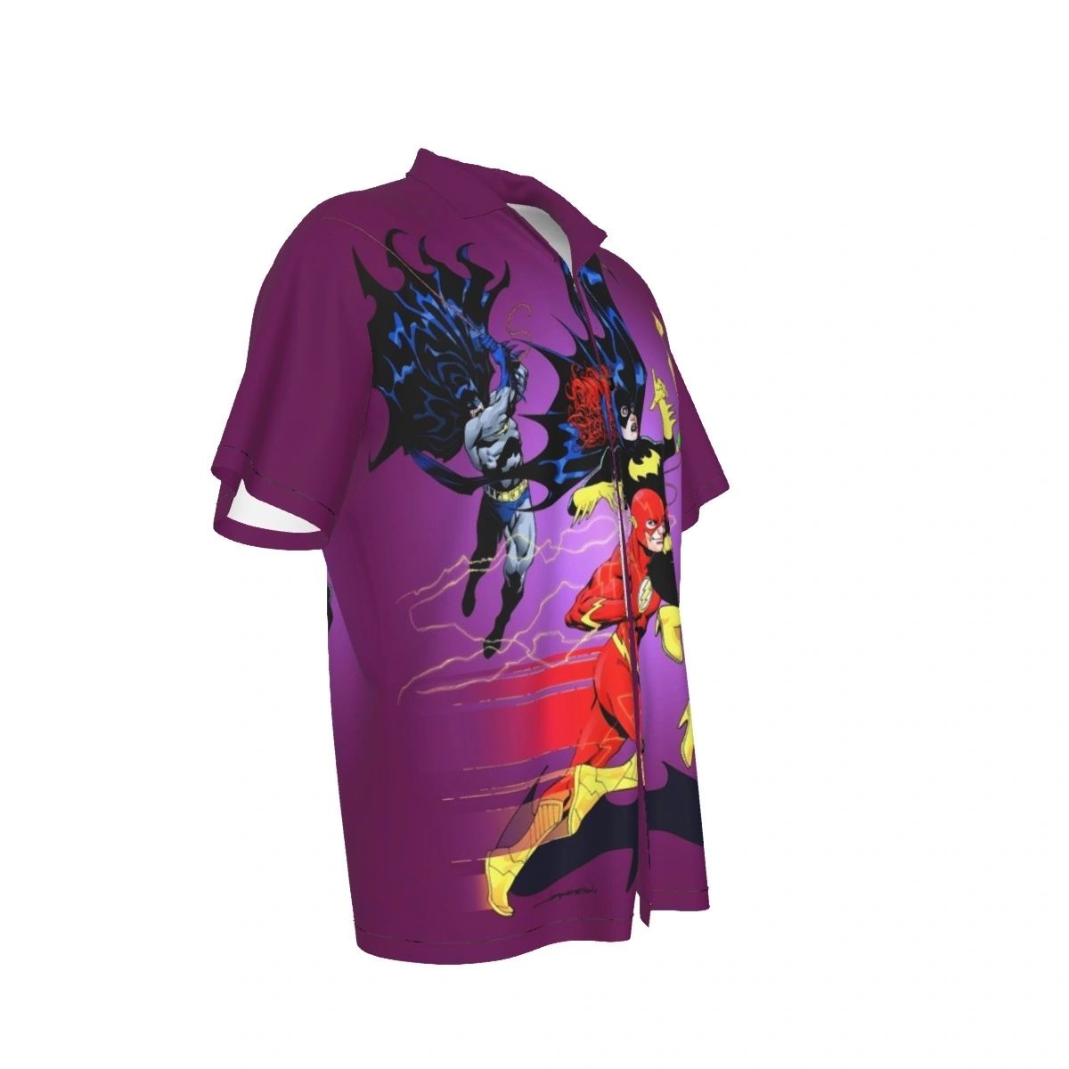 ICONIC BATGIRL COVER WITH FLASH ALL OVER PRINT SHIRTS