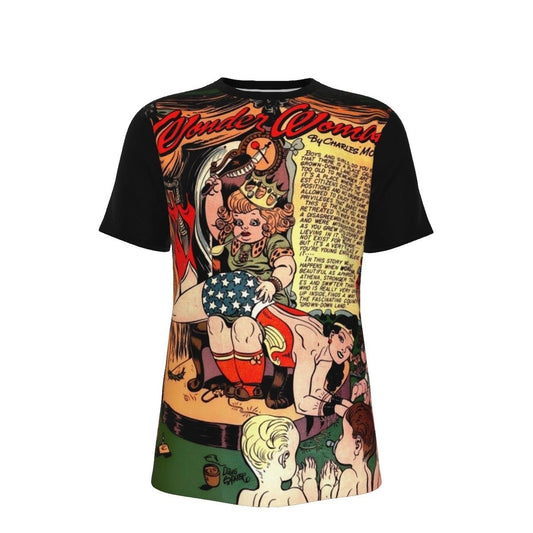 WONDER WOMAN GETS SPANKED ALL OVER PRINT SHIRT AND TANK -Sensation Comics #31
