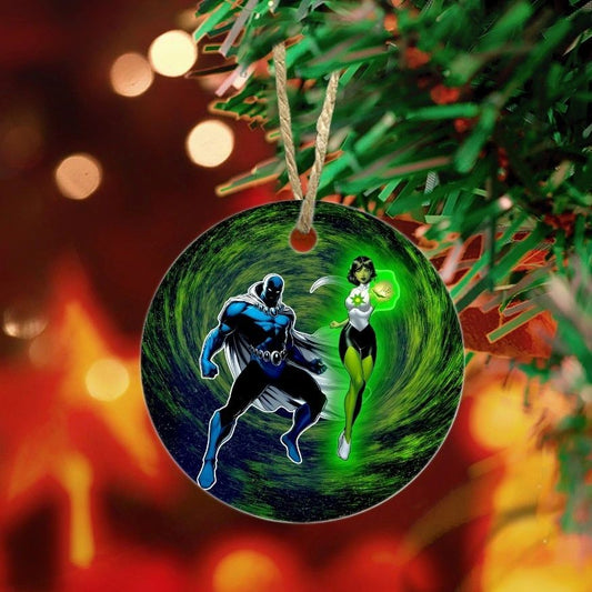 OBSIDIAN AND JADE READY CHRISTMAS TREE ORNAMENT