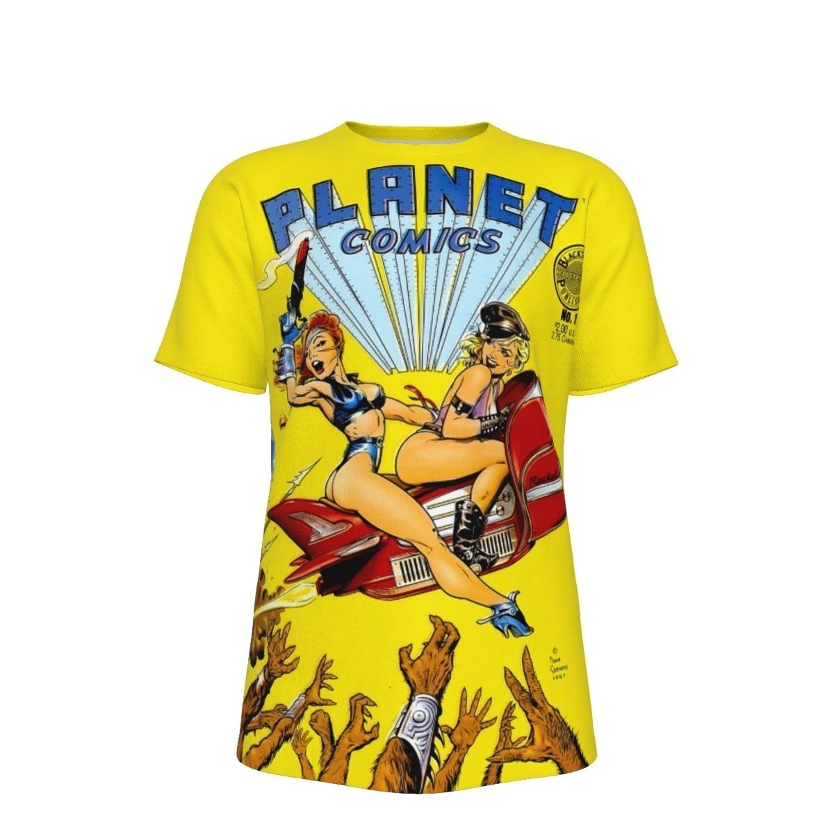 PLANET COMICS 1 ALL OVER PRINT SHIRT AND TANK - DAVE STEVENS