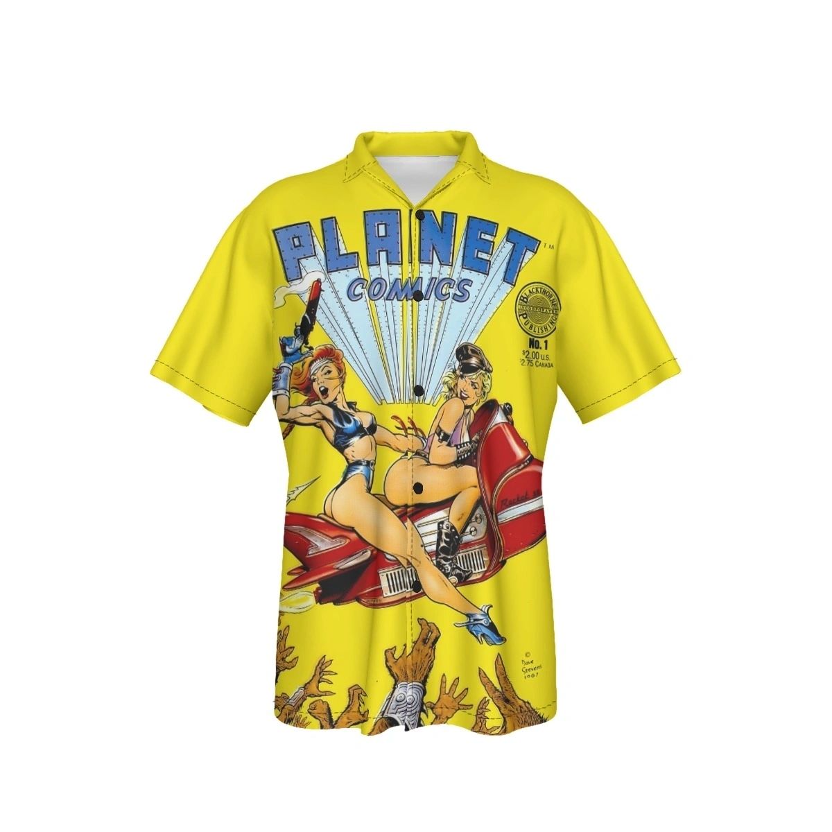 PLANET COMICS 1 ALL OVER PRINT SHIRT AND TANK - DAVE STEVENS
