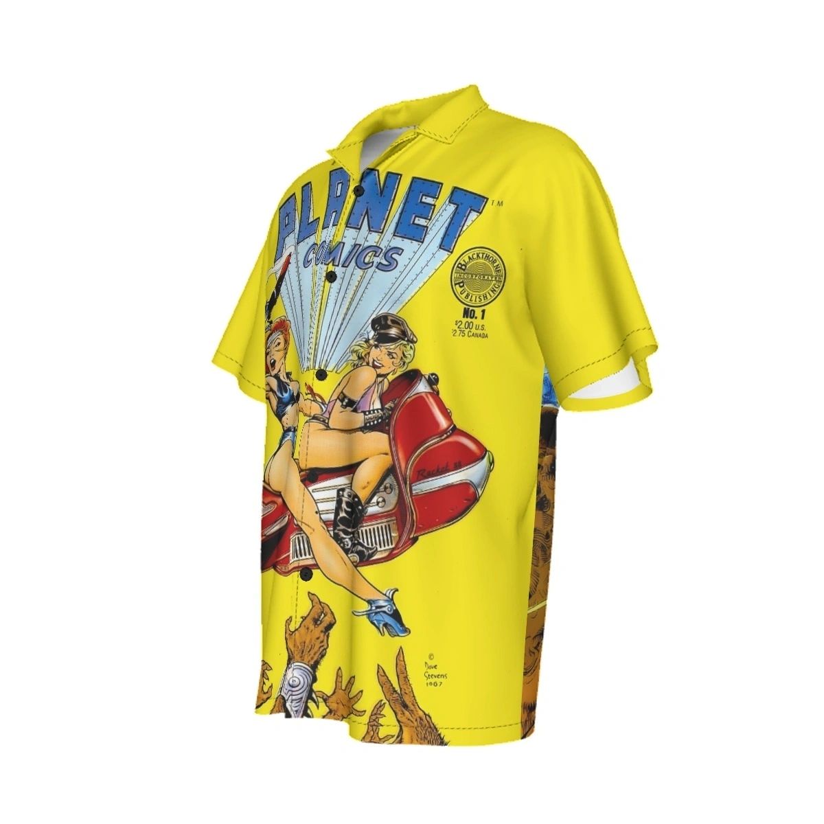 PLANET COMICS 1 ALL OVER PRINT SHIRT AND TANK - DAVE STEVENS