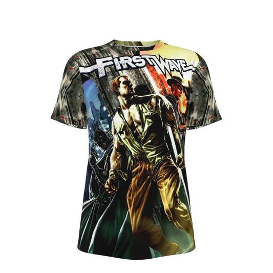 FIRST WAVE 3 ALL OVER PRINT SHIRT AND TANK - BATMAN, SPIRIT, DOC SAVAGE