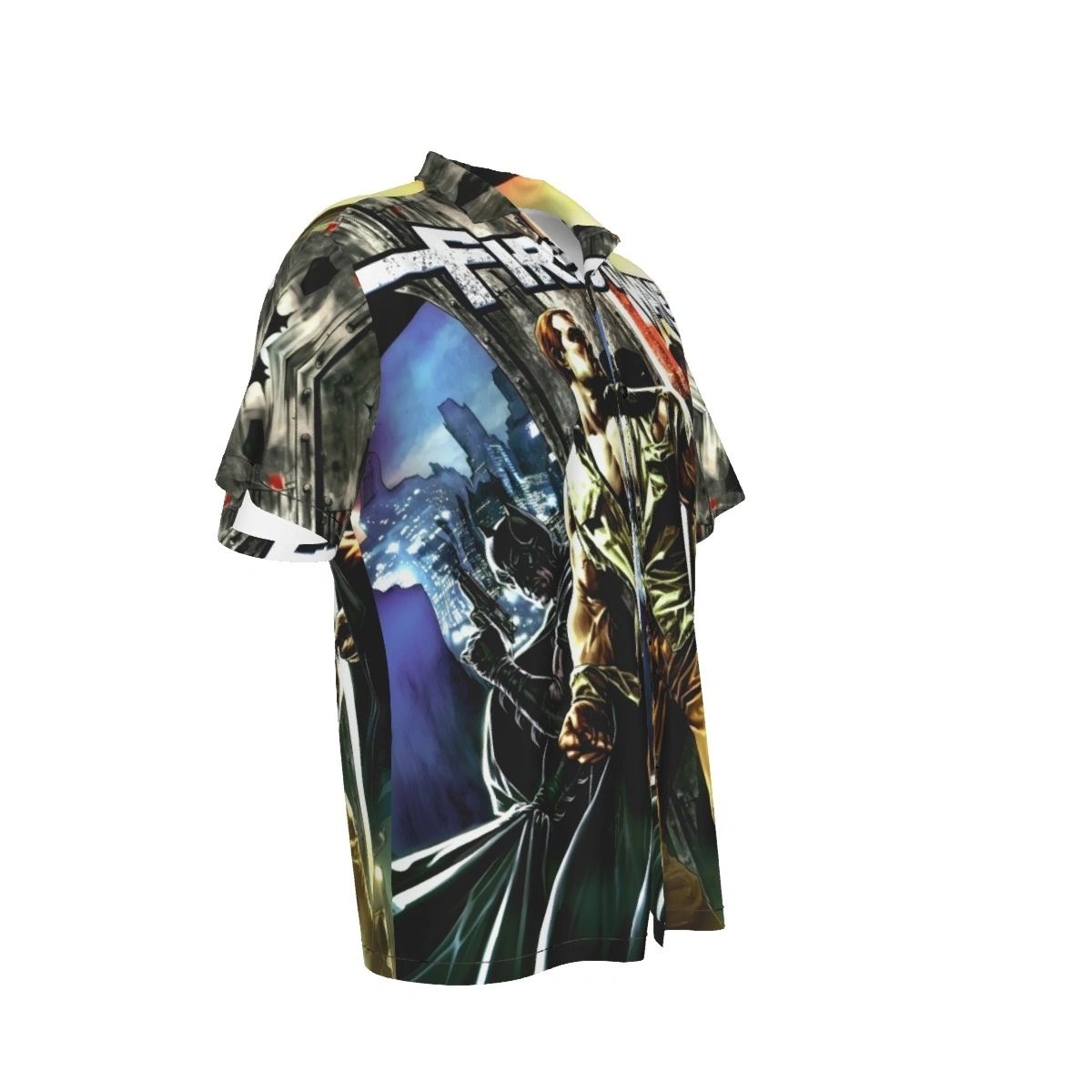 FIRST WAVE 3 ALL OVER PRINT SHIRT AND TANK - BATMAN, SPIRIT, DOC SAVAGE