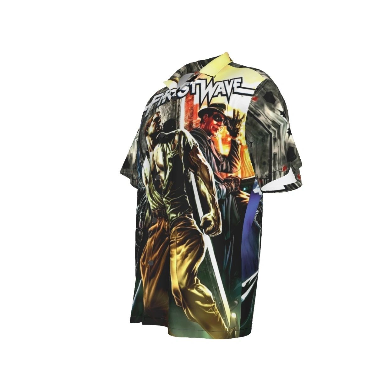 FIRST WAVE 3 ALL OVER PRINT SHIRT AND TANK - BATMAN, SPIRIT, DOC SAVAGE