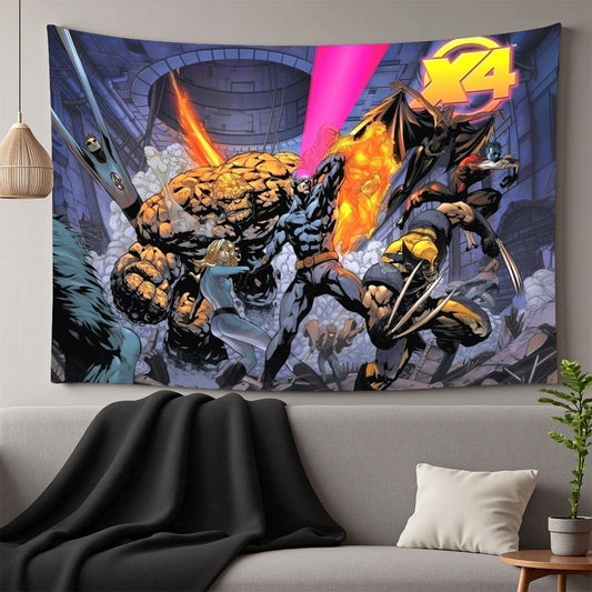 X4 TAPESTRY - SPECIAL BUY - FREE SHIPPING - FANTASTIC FOUR XMEN