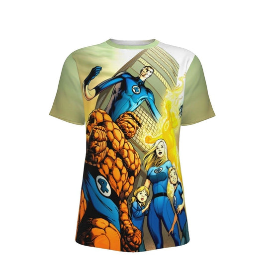 FANTASTIC FOUR FAMILY PINUP ALL OVER PRINT SHIRT AND TANK