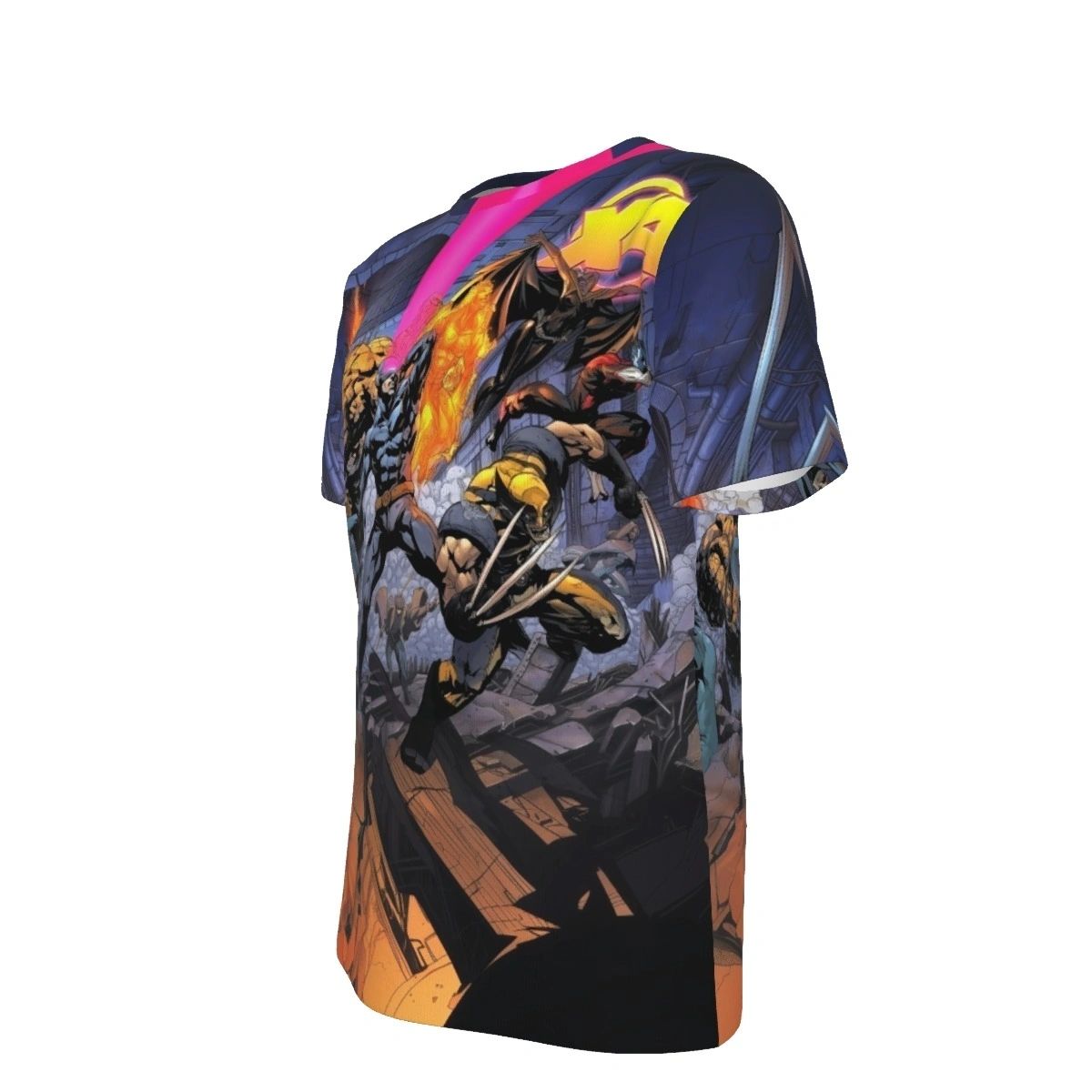 X4 FANTASTIC FOUR XMEN FAMILY PINUP ALL OVER PRINT SHIRT AND TANK