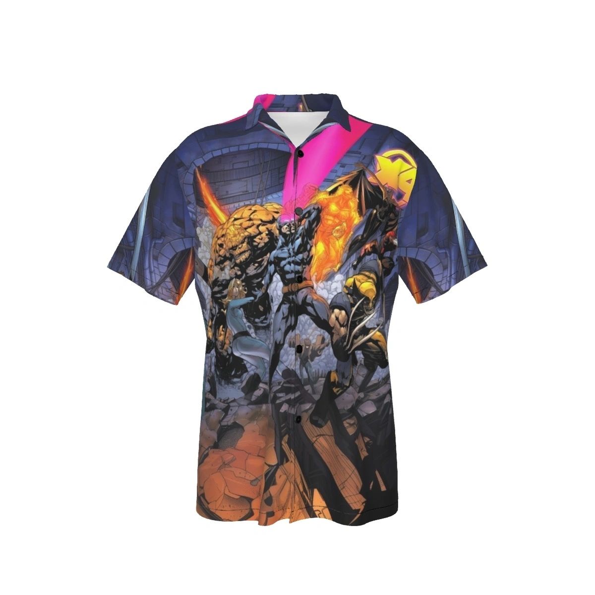X4 FANTASTIC FOUR XMEN FAMILY PINUP ALL OVER PRINT SHIRT AND TANK