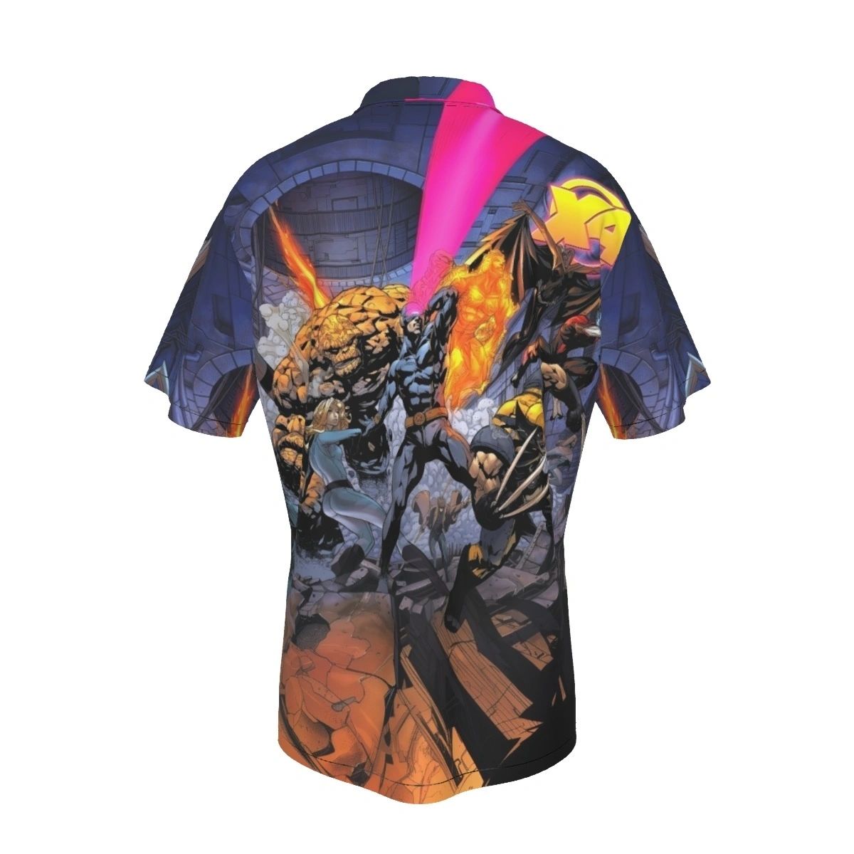 X4 FANTASTIC FOUR XMEN FAMILY PINUP ALL OVER PRINT SHIRT AND TANK