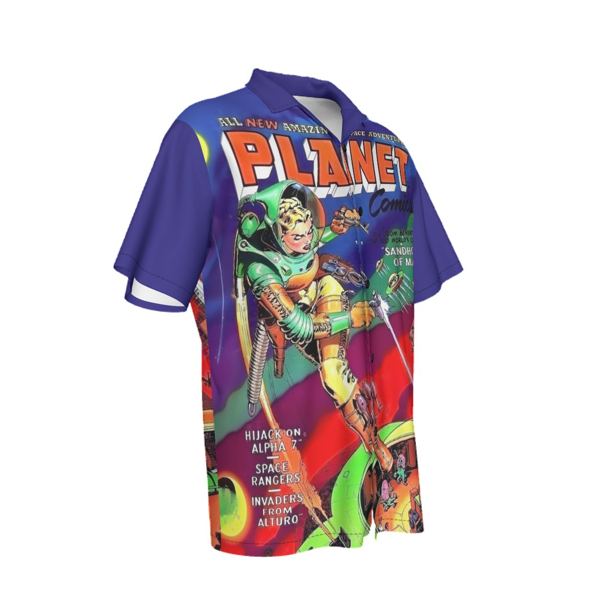 PLANET COMICS 71 ALL OVER PRINT SHIRT AND TANK TOP
