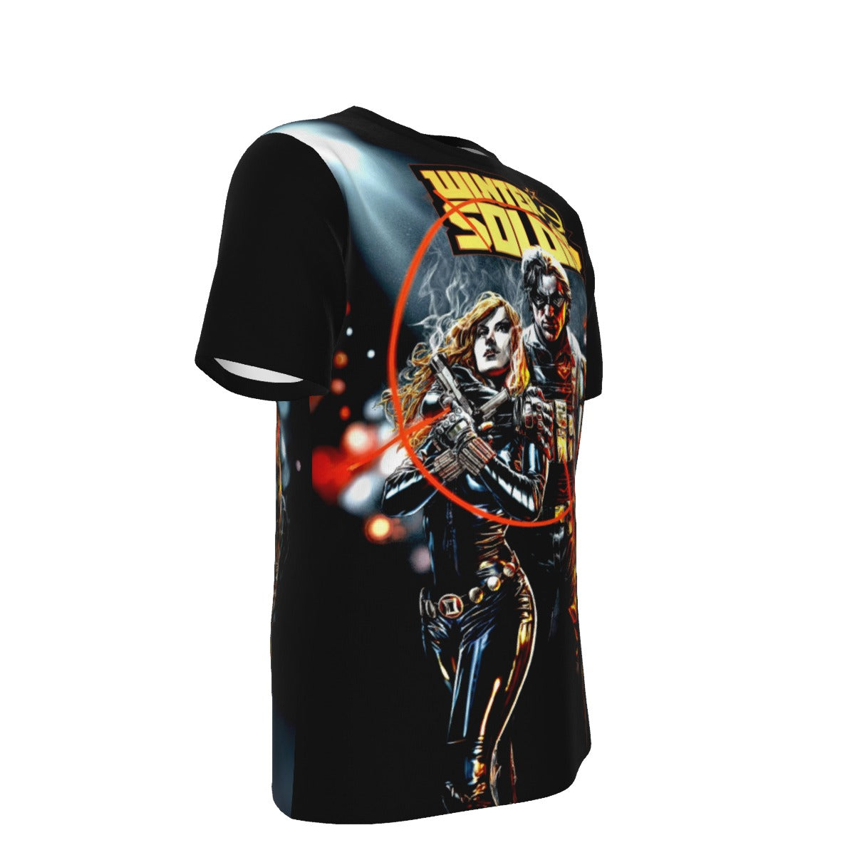 WINTER SOLDIER 2 OVER PRINT SHIRT AND TANK TOP - BLACK WIDOW