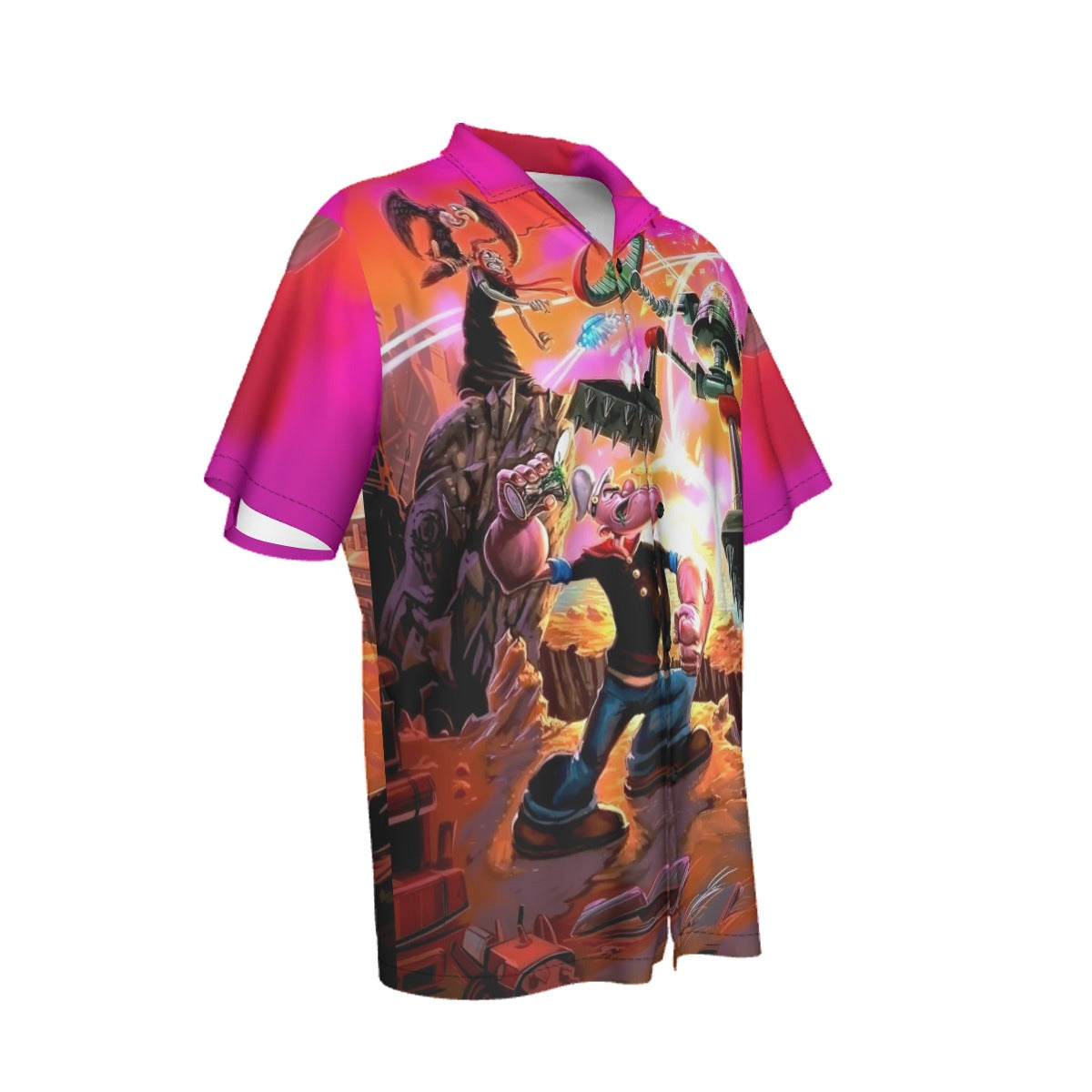 POPEYE VS MARS ATTACK ALL OVER PRINT SHIRT AND TANK TOP