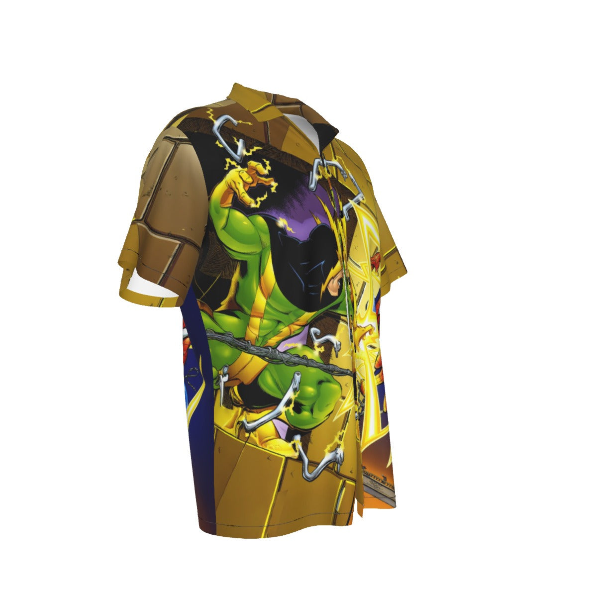 ELECTRO VS SPIDERMAN PIN UP OVER PRINT SHIRT AND TANK TOP