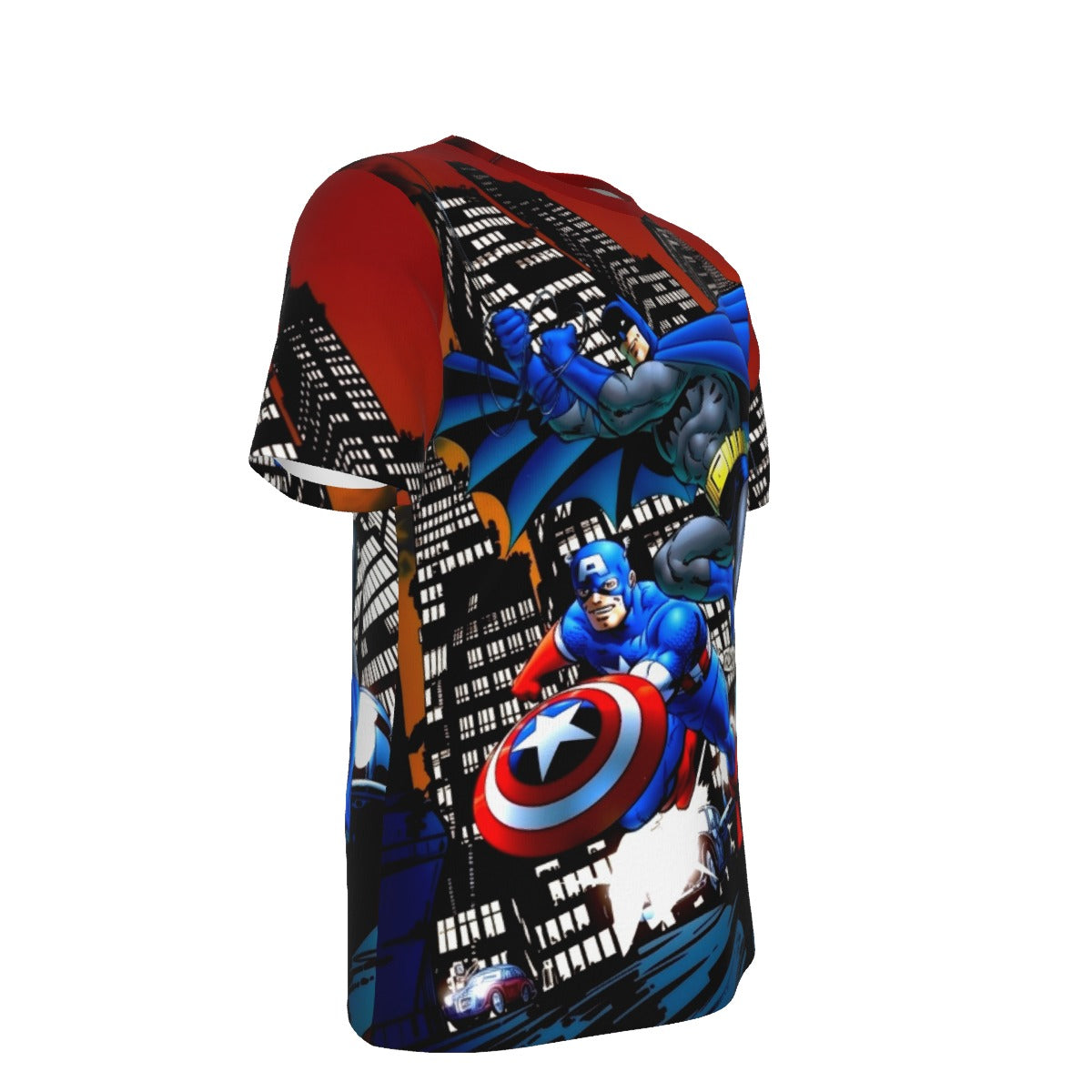 CAPTAIN AMERICA BATMAN PINUP ALL OVER PRINT SHIRT AND TANK TOP-JOHN BRYNE ART