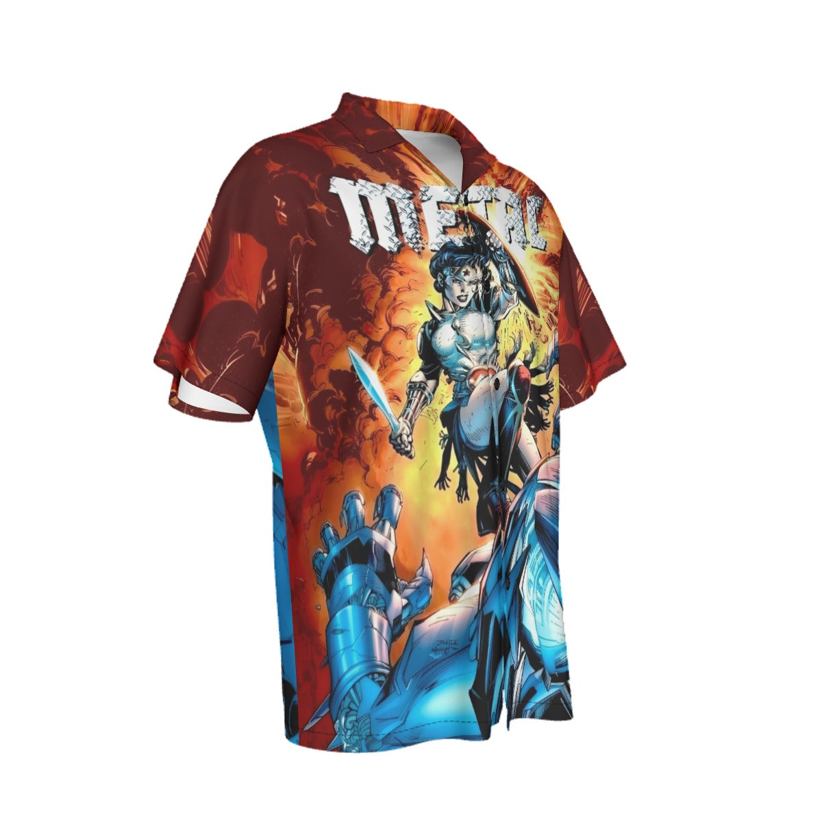 DARK KNIGHT METAL WONDER WOMAN ALL OVER PRINT SHIRT AND TANK TOP