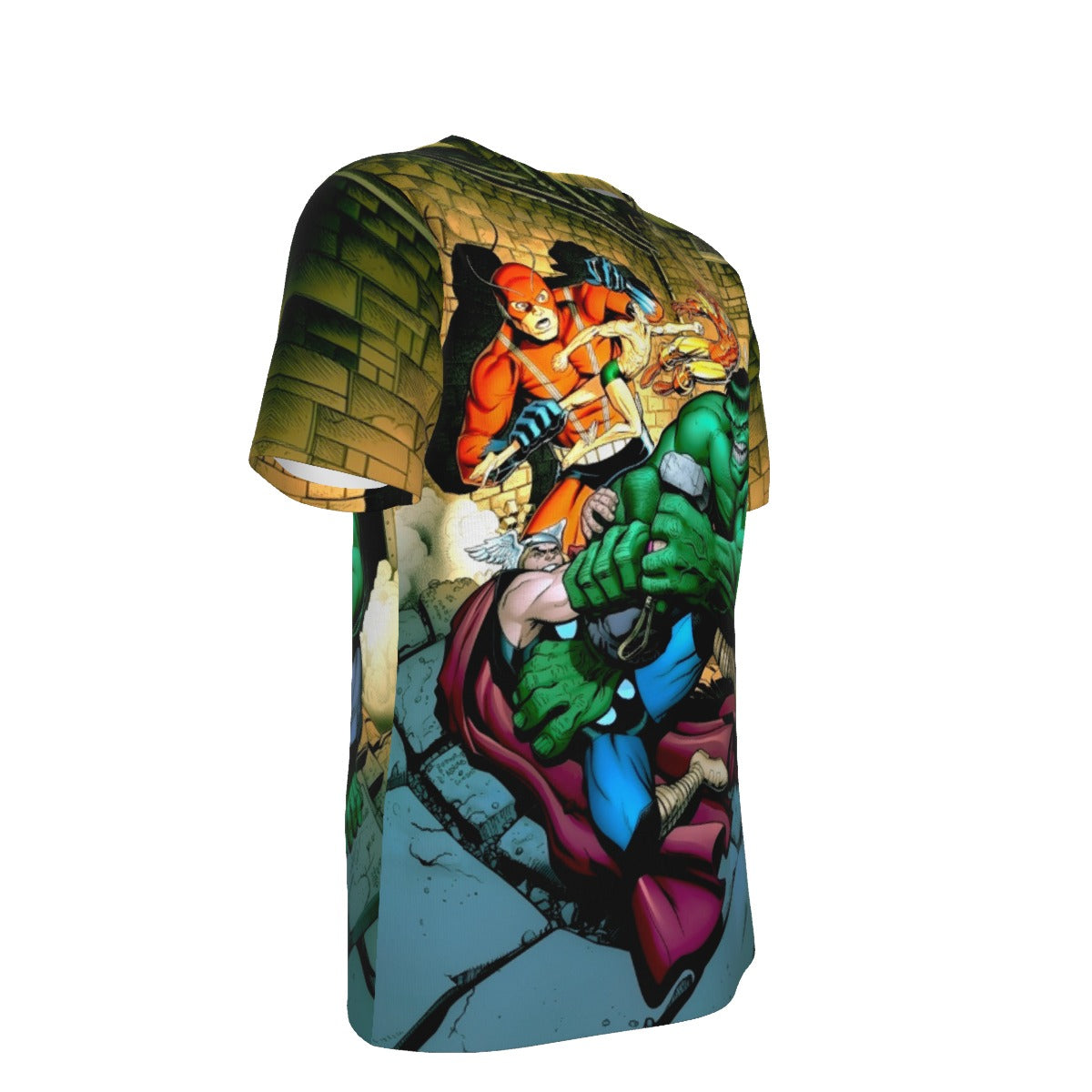 CLASSIC AVENGERS POSTER BY ARTHUR ADAMS ALL OVER PRINT SHIRT AND TANK TOP