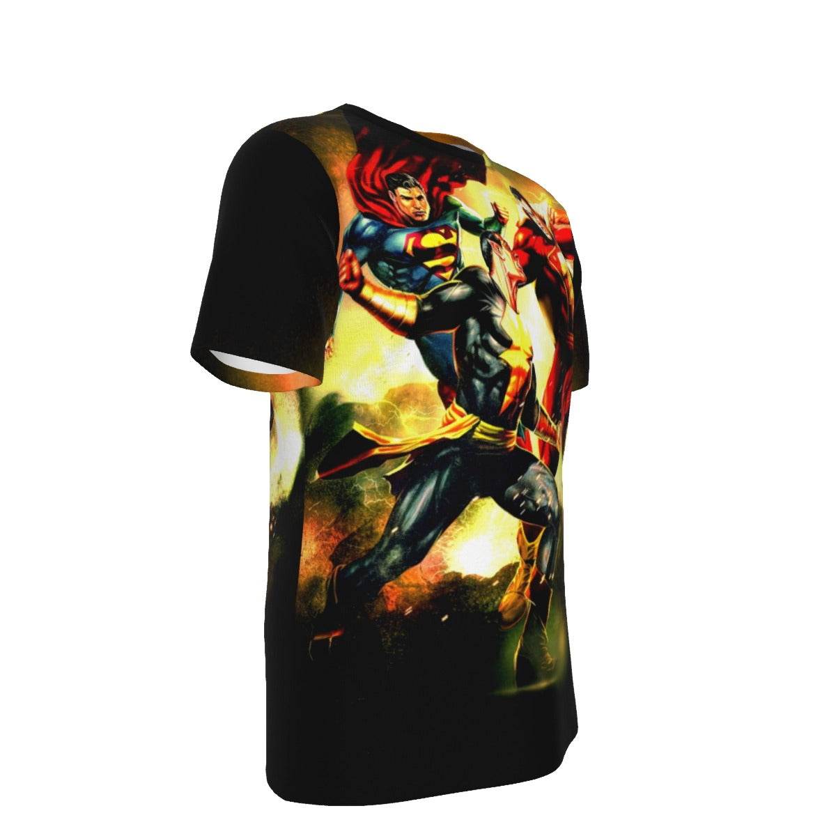 SUPERMAN SHAZAM BLACK ADAM PIN UP ALL OVER PRINT SHIRT AND TANK TOP