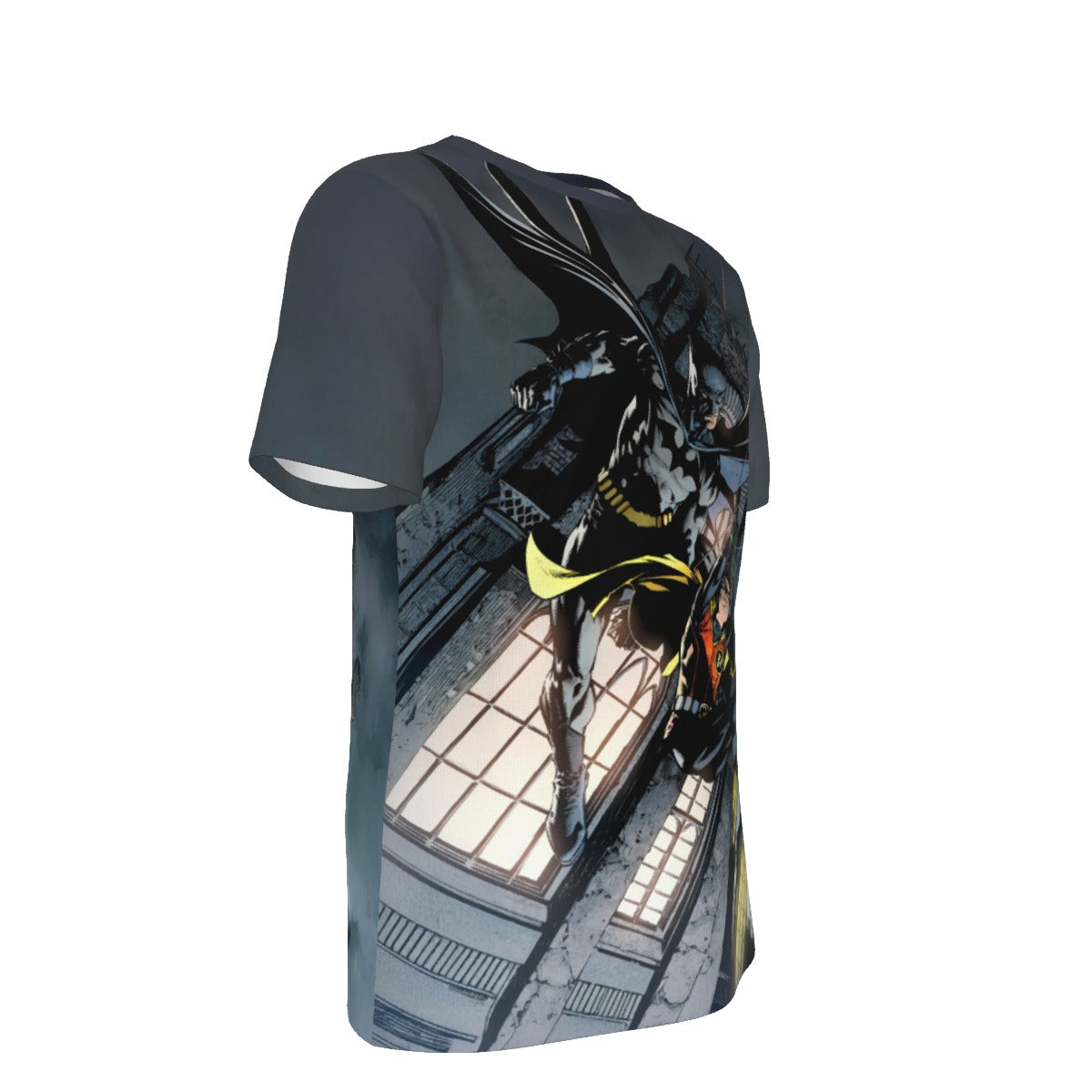 BATMAN 700 PINUP ALL OVER PRINT SHIRT AND TANK TOP - BATMAN AND ROBIN, DAVID FINCH ART