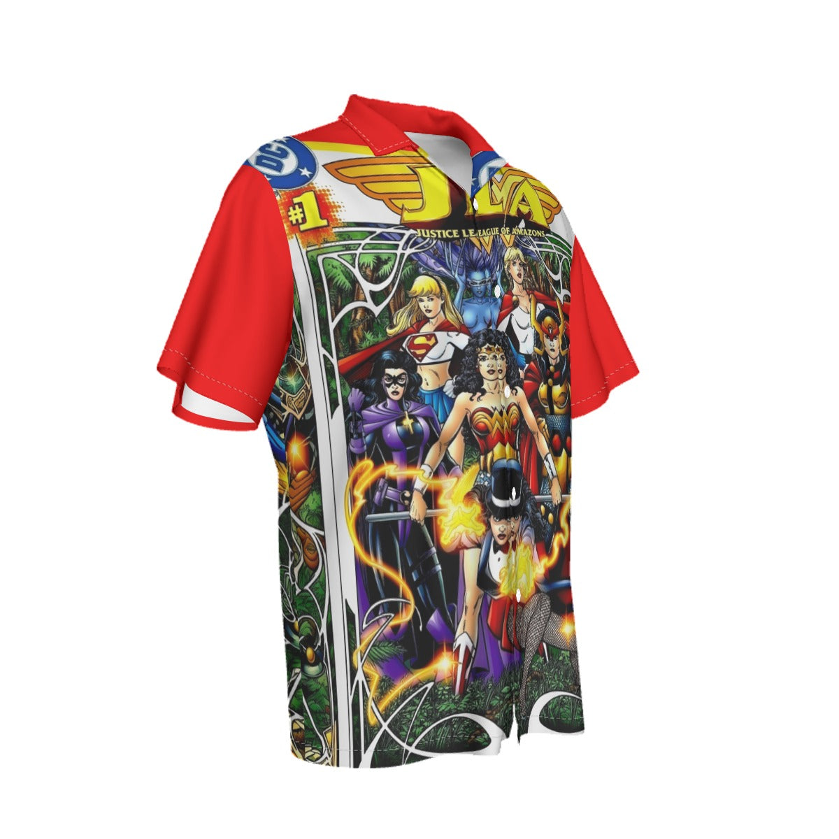 JLA CYBERFORCE ALL OVER PRINT SHIRT AND TANK TOP
