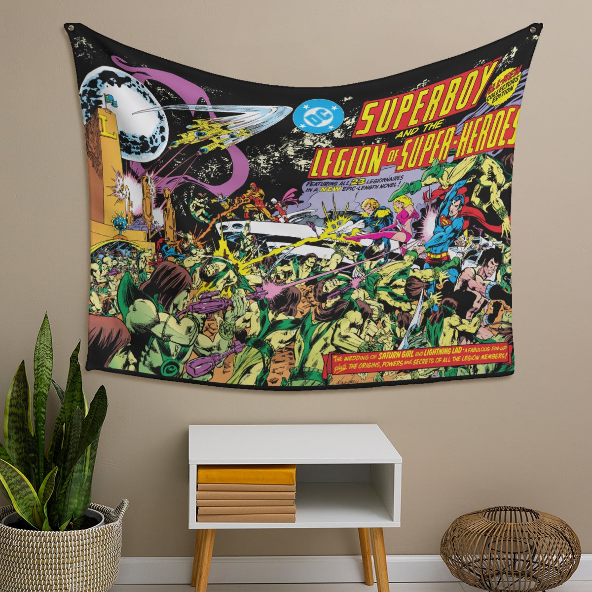 SUPERBOY AND LEGION TABLOID TAPESTRY