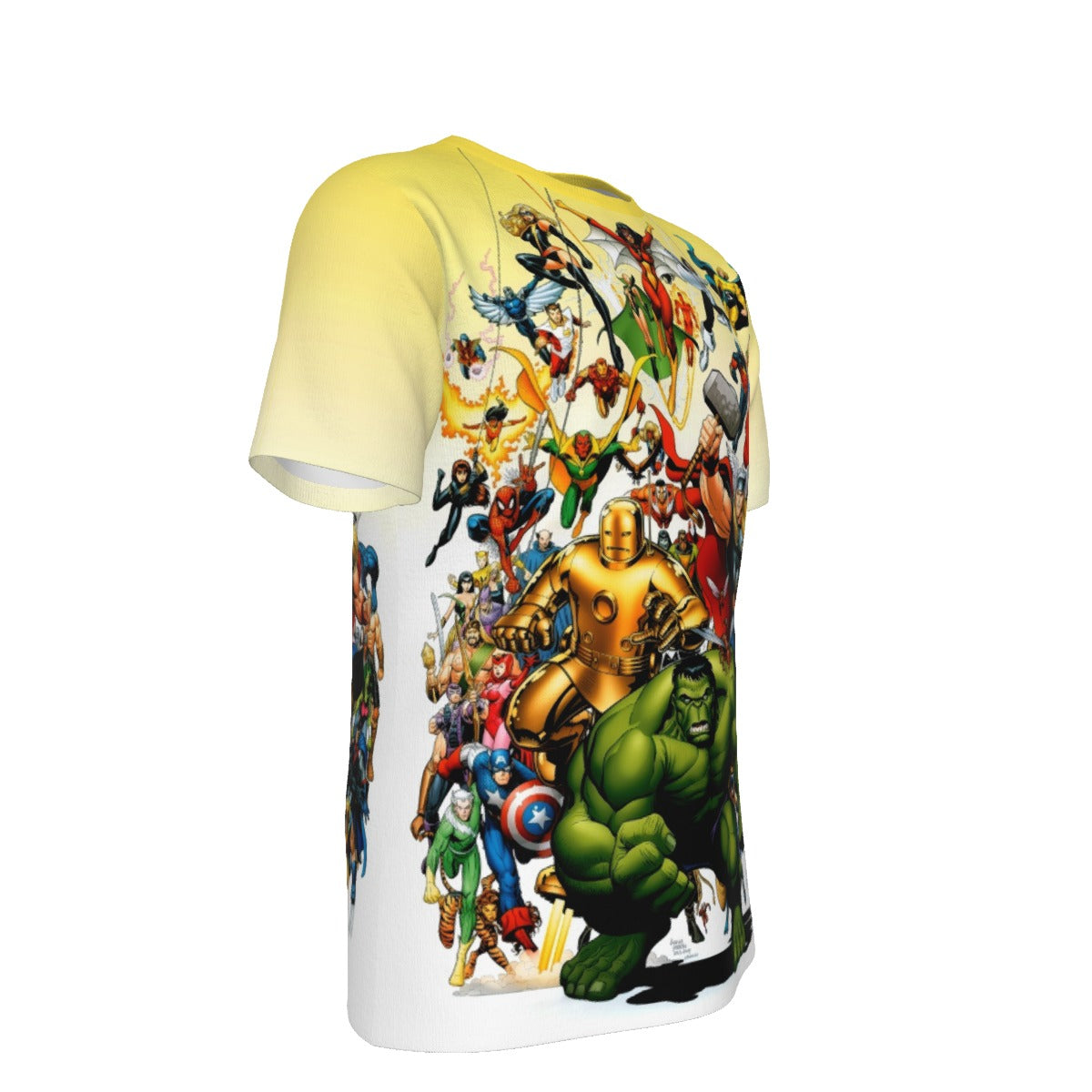 MARVEL SUPERHEROES BY ARTHUR ADAMS ALL OVER PRINT SHIRT AND TANK TOP