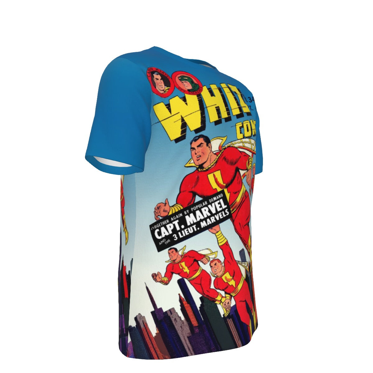 WHIZ COMICS 34 UP ALL OVER PRINT SHIRT AND TANK TOP -SHAZAM