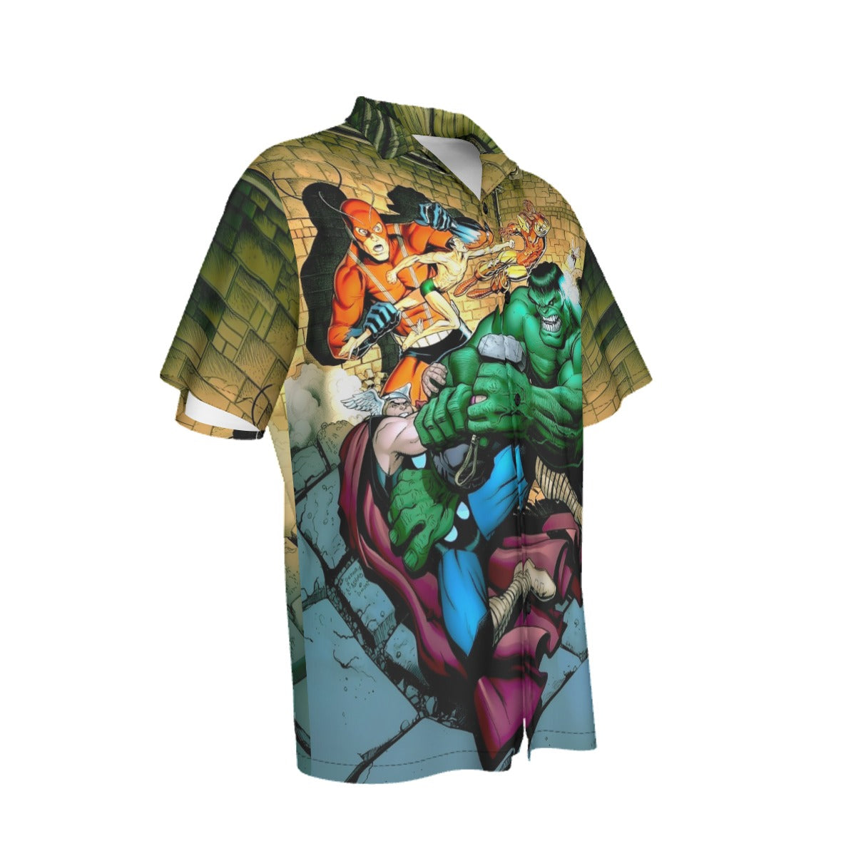 CLASSIC AVENGERS POSTER BY ARTHUR ADAMS ALL OVER PRINT SHIRT AND TANK TOP