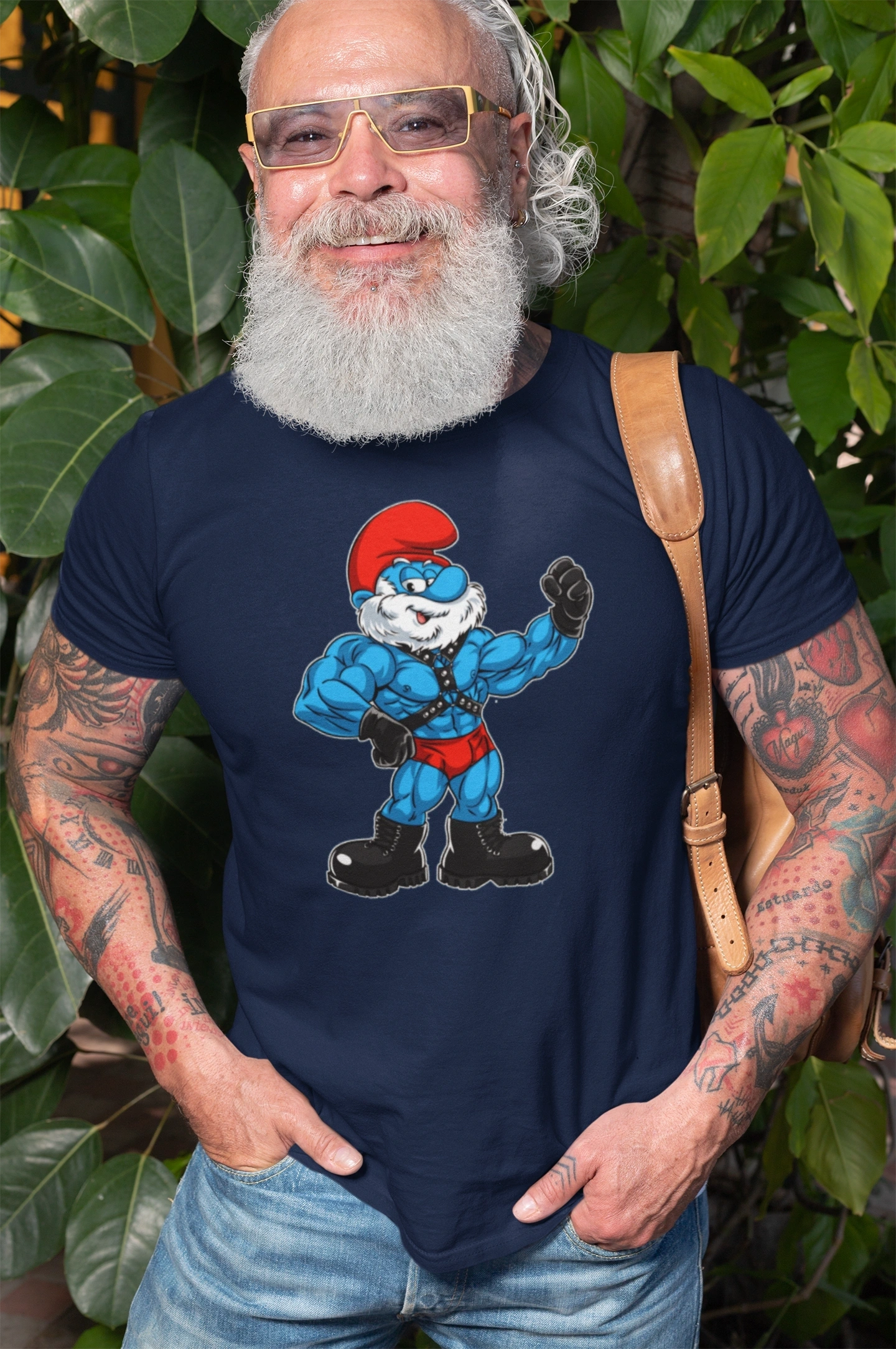 MUSCLE LEATHER PAPA SMURF