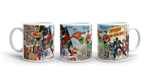 Ultra Boy Collage Anniversary Mugs