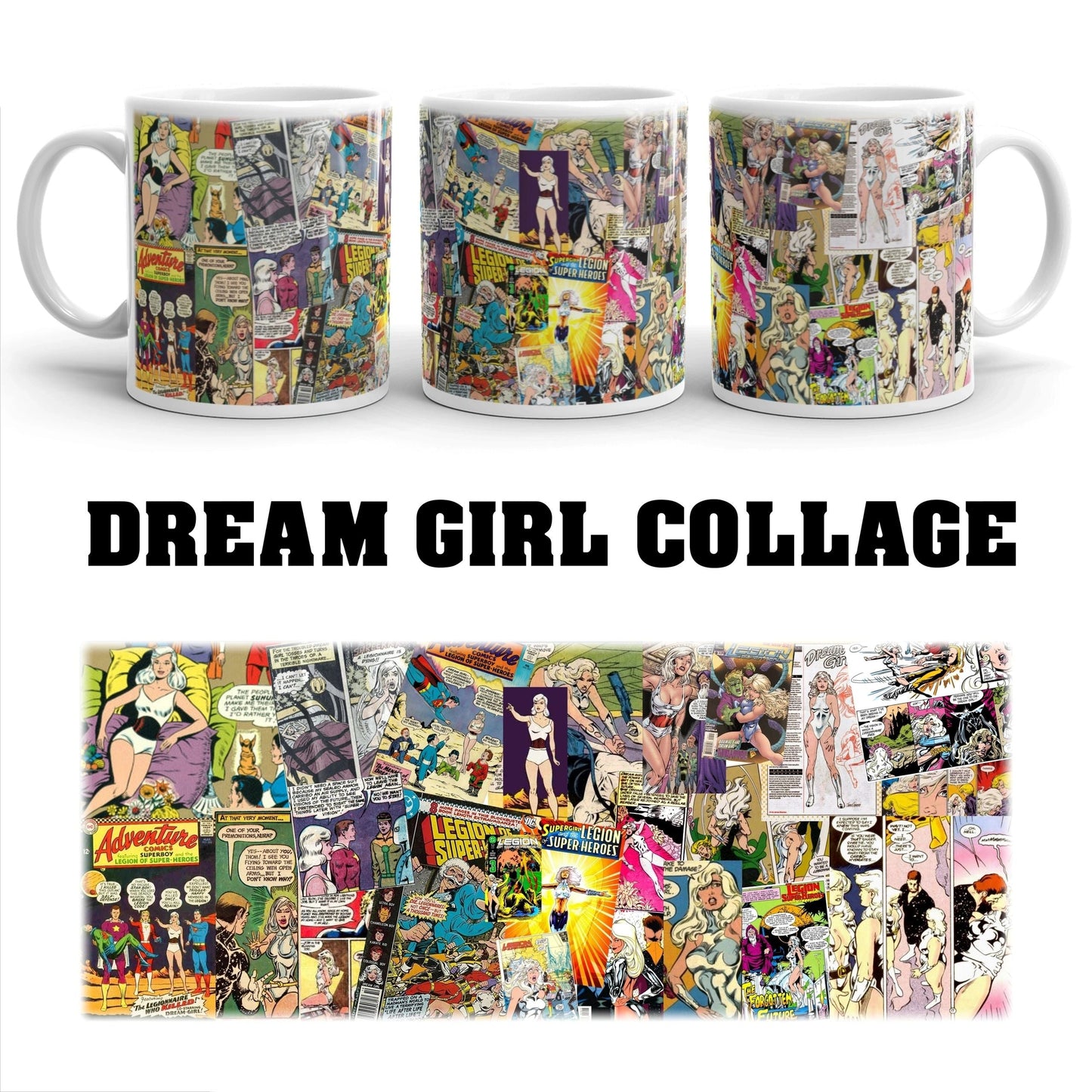 Dream Girl Collage Anniversary Mugs