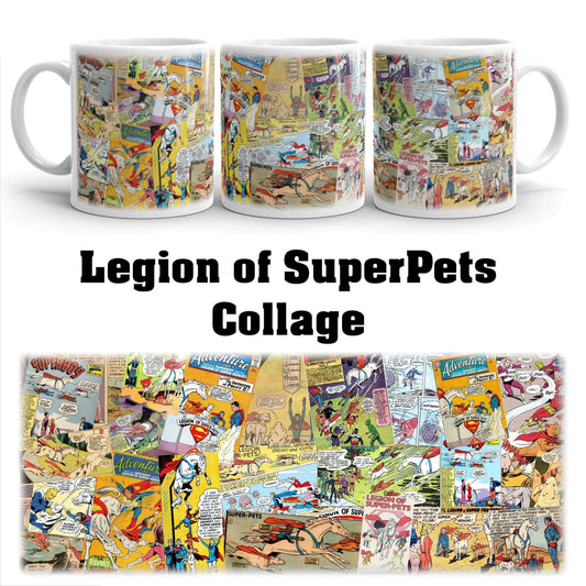 Super Pets Collage Anniversary Mugs