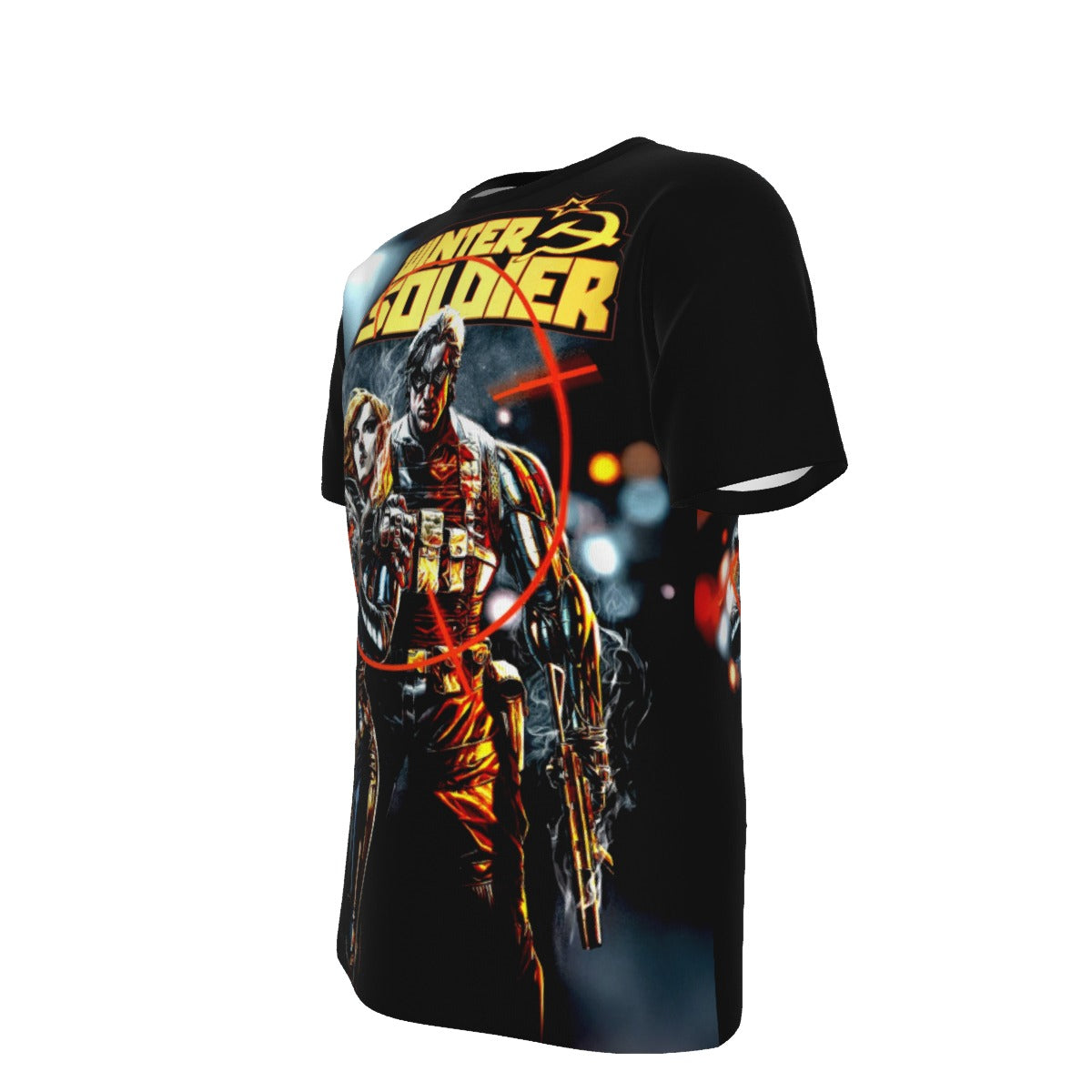 WINTER SOLDIER 2 OVER PRINT SHIRT AND TANK TOP - BLACK WIDOW