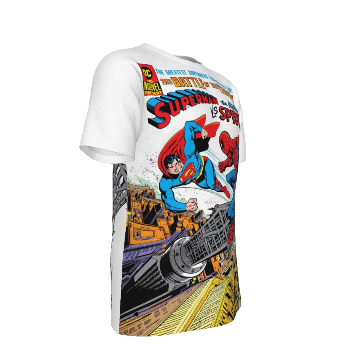 SUPERMAN VS SPIDERMAN ALL OVER PRINT SHIRT AND TANK TOP -