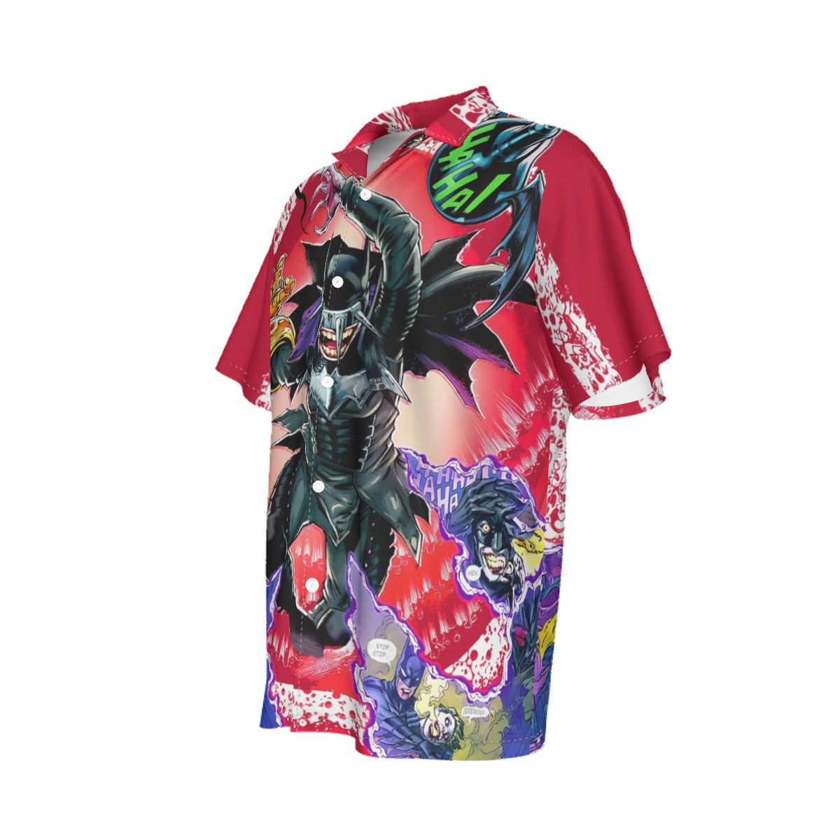 BATWOMAN WHO LAUGHS PIN UP OVER PRINT SHIRT AND TANK TOP