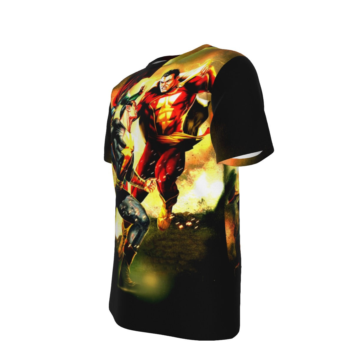 SUPERMAN SHAZAM BLACK ADAM PIN UP ALL OVER PRINT SHIRT AND TANK TOP
