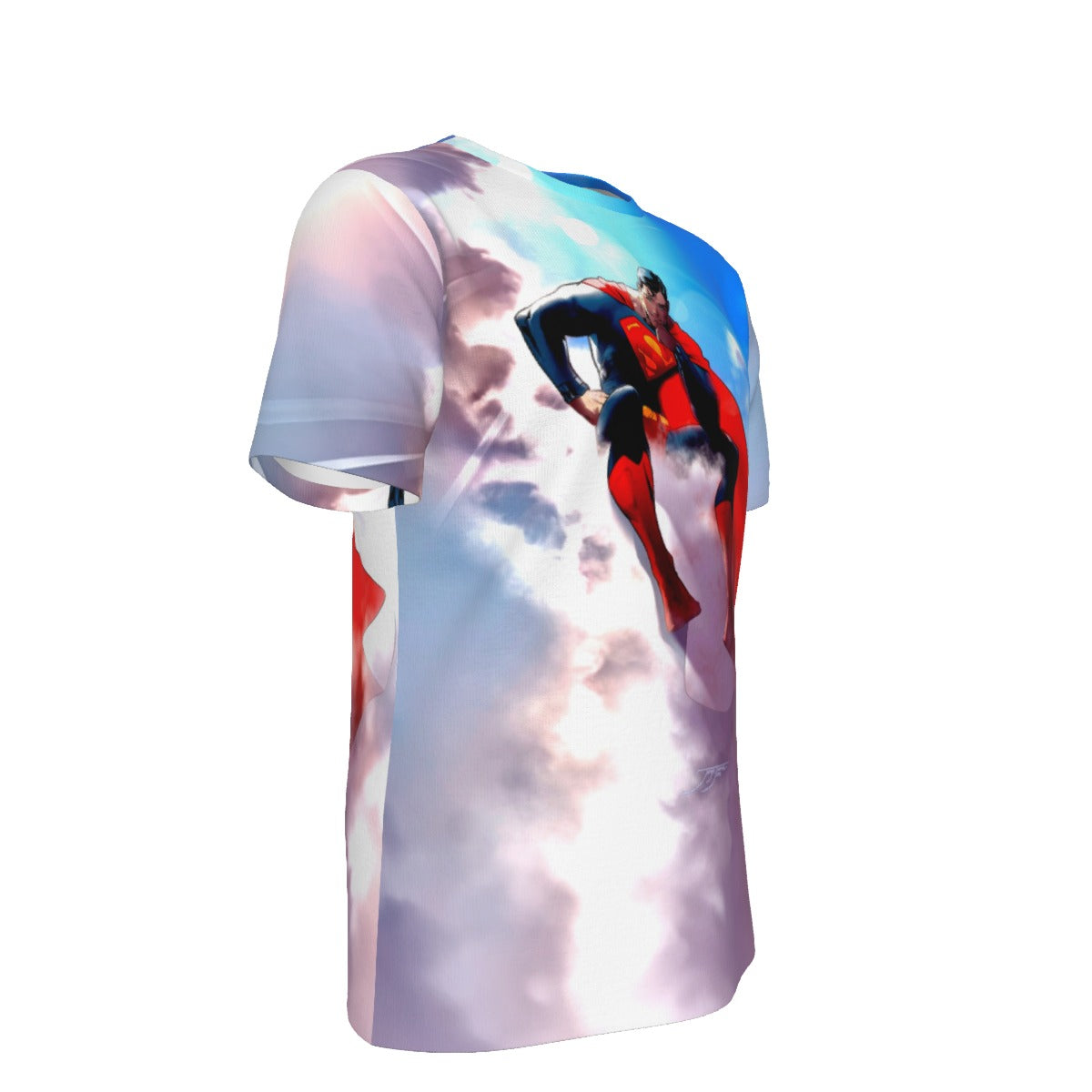 SUPERMAN IN THE CLOUDS All Over Print Shirt & Tank Top  - JORGE JIMENEZ ART