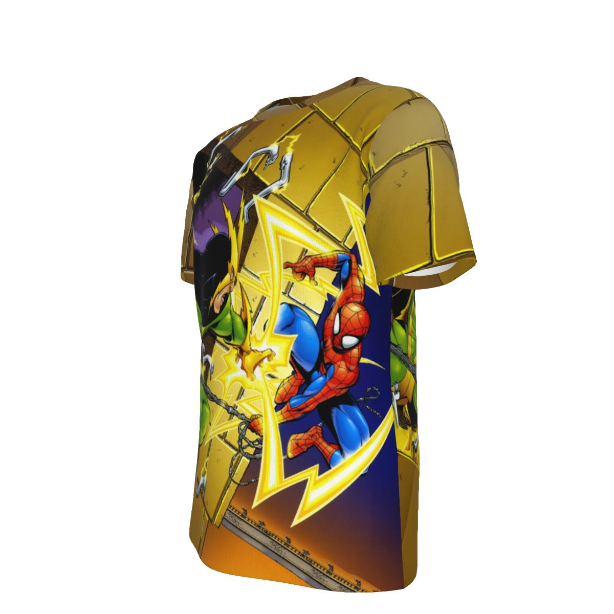 ELECTRO VS SPIDERMAN PIN UP OVER PRINT SHIRT AND TANK TOP