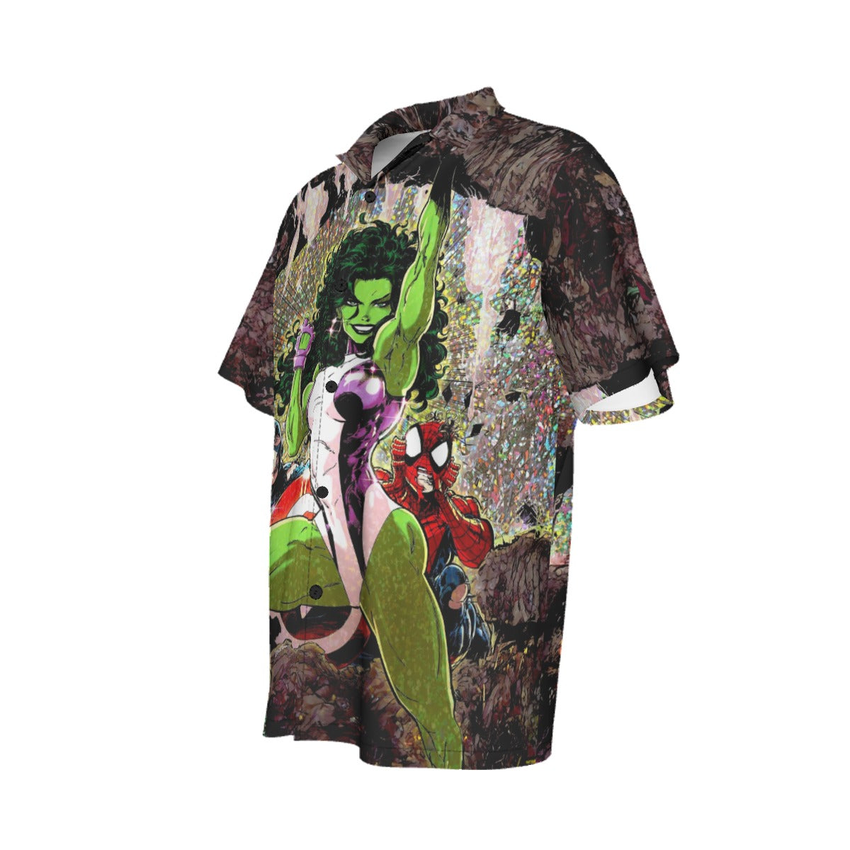 SHE-HULK 1 V2 OVER PRINT SHIRT AND TANK TOP- ELECTRO - KAARE ANDREWS VARIANT