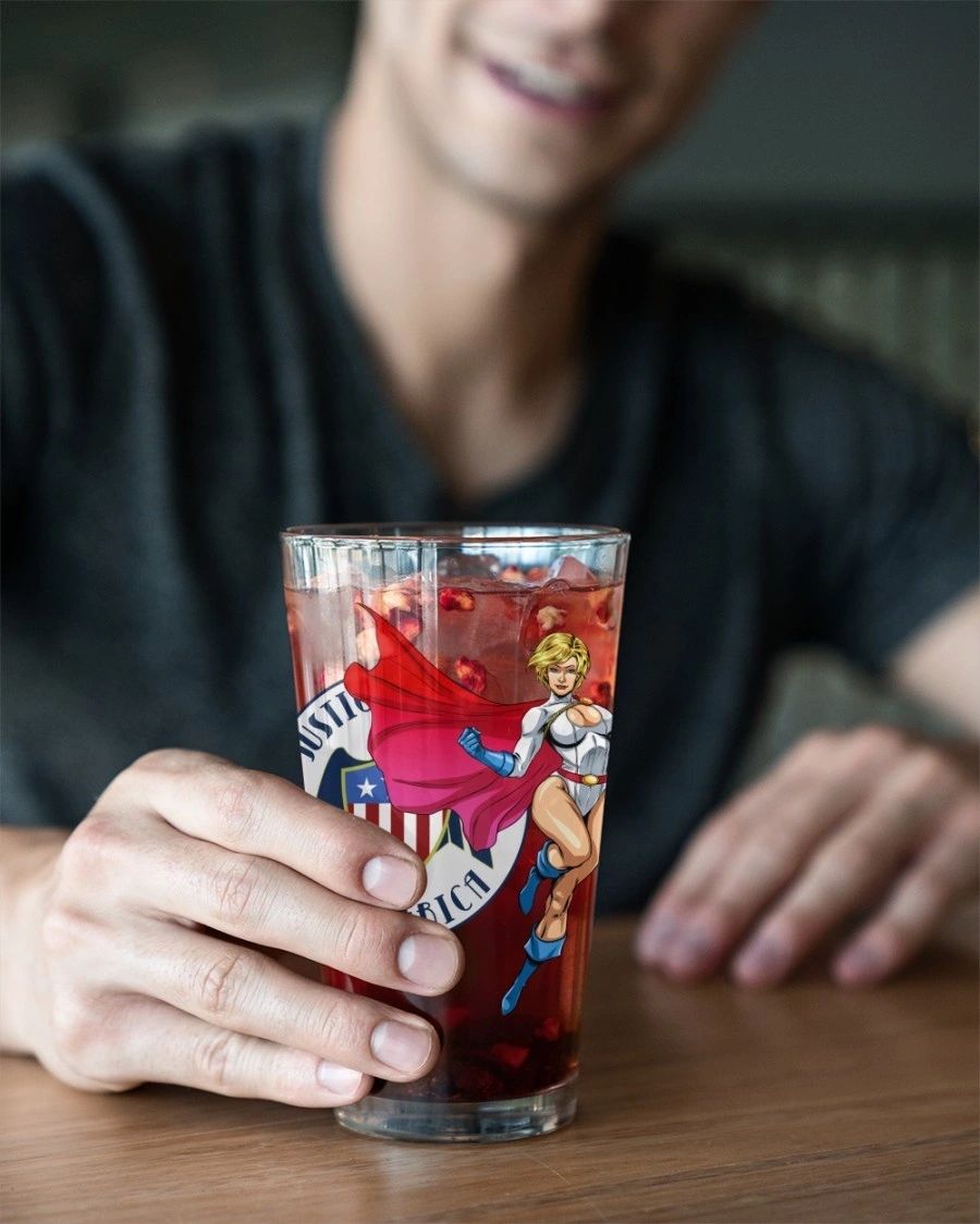 POWERGIRL READY Pint Glass (with Free Shipping)