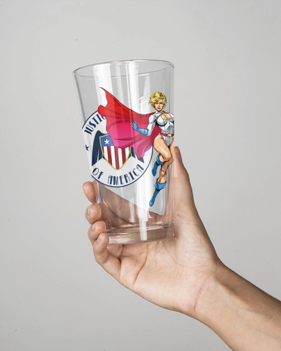 POWERGIRL READY Pint Glass (with Free Shipping)