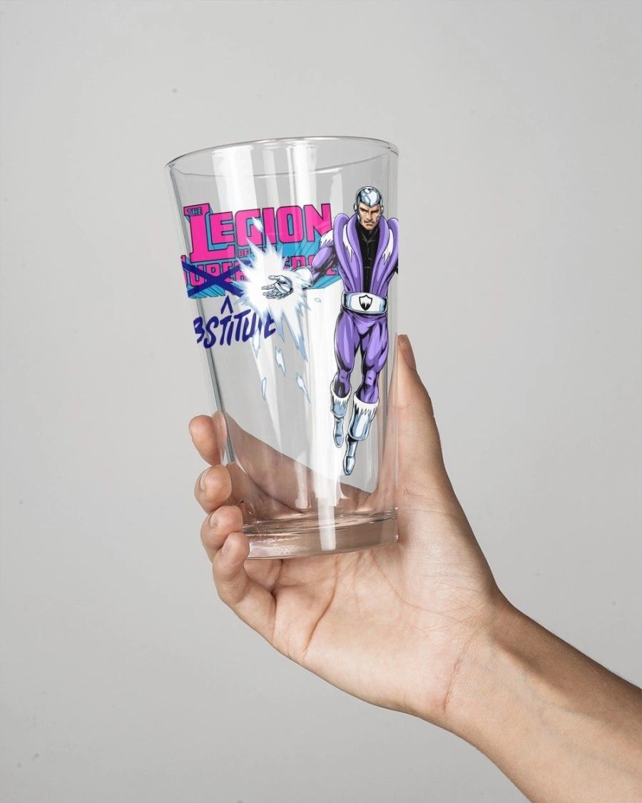 POLARBOY OF THE LEGION OF SUBSTITUTE HEROES Pint Glass (with Free Shipping)