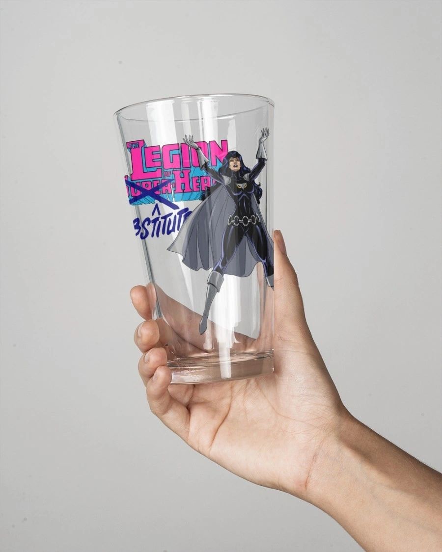 NIGHT GIRL OF THE LEGION OF SUBSTITUTE HEROES Pint Glass (with Free Shipping)