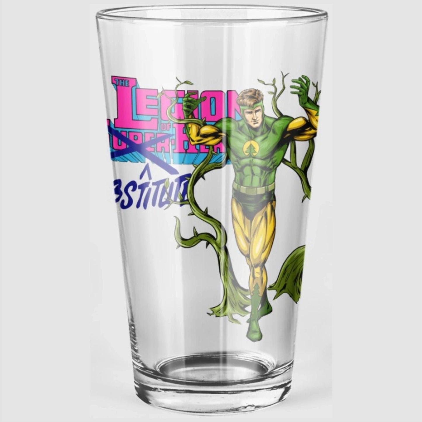 CHLORORPHYLL KID OF THE LEGION OF SUBSTITUTE HEROES Pint Glass (with Free Shipping)