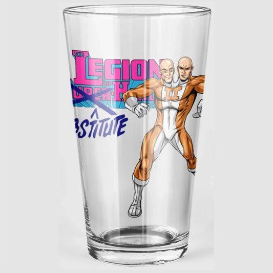 DOUBLE HEADER OF THE LEGION OF SUBSTITUTE HEROES Pint Glass (with Free Shipping)